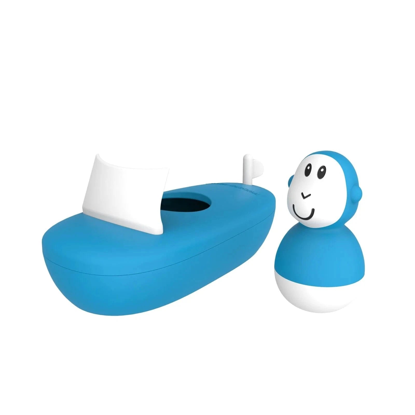 Matchstick Monkey Bath Toys Boat Set - Blue