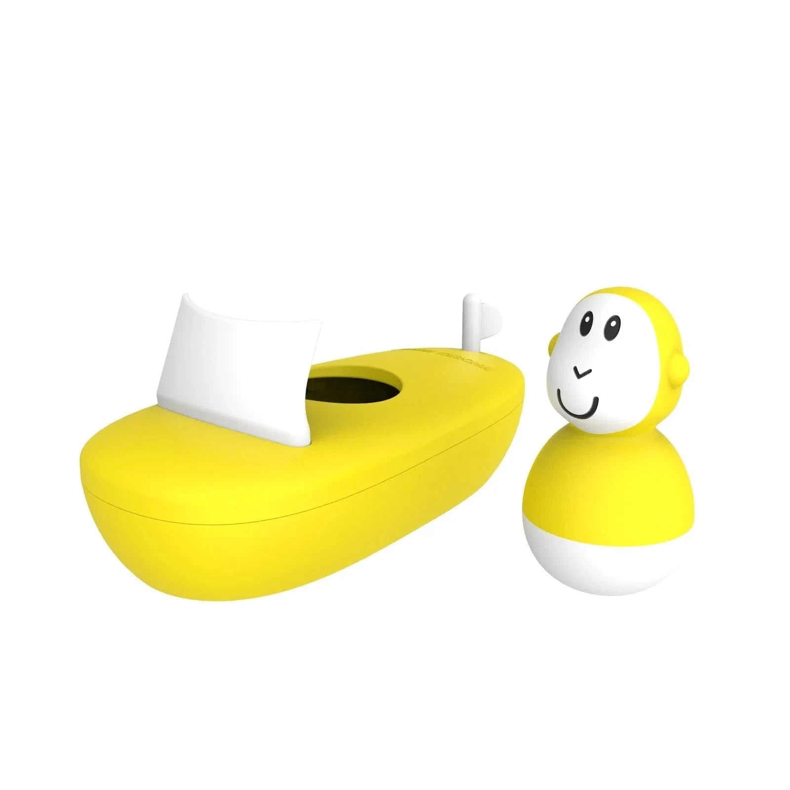 Matchstick Monkey Bath Toys Boat Set - Yellow