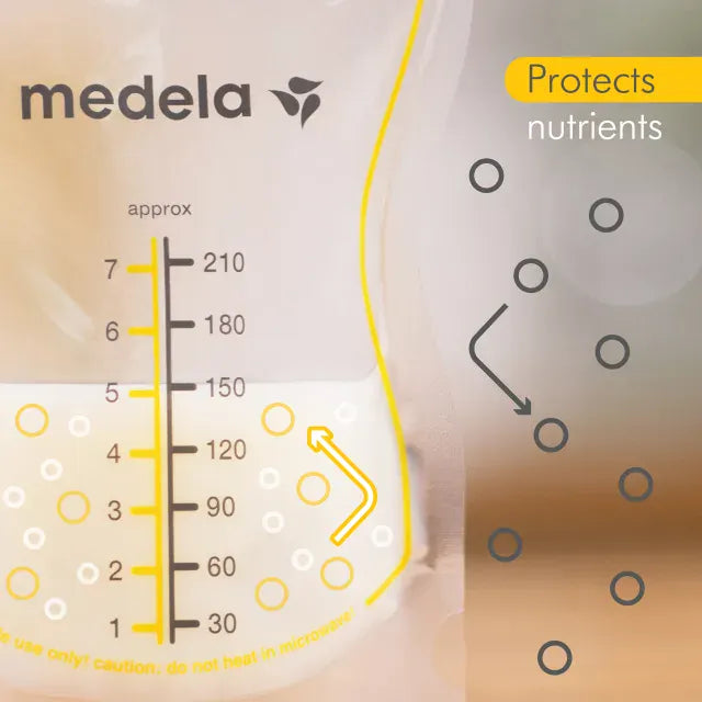 Medela Accessory Feeding Easy Pour Breast Milk Storage Bags 25pk