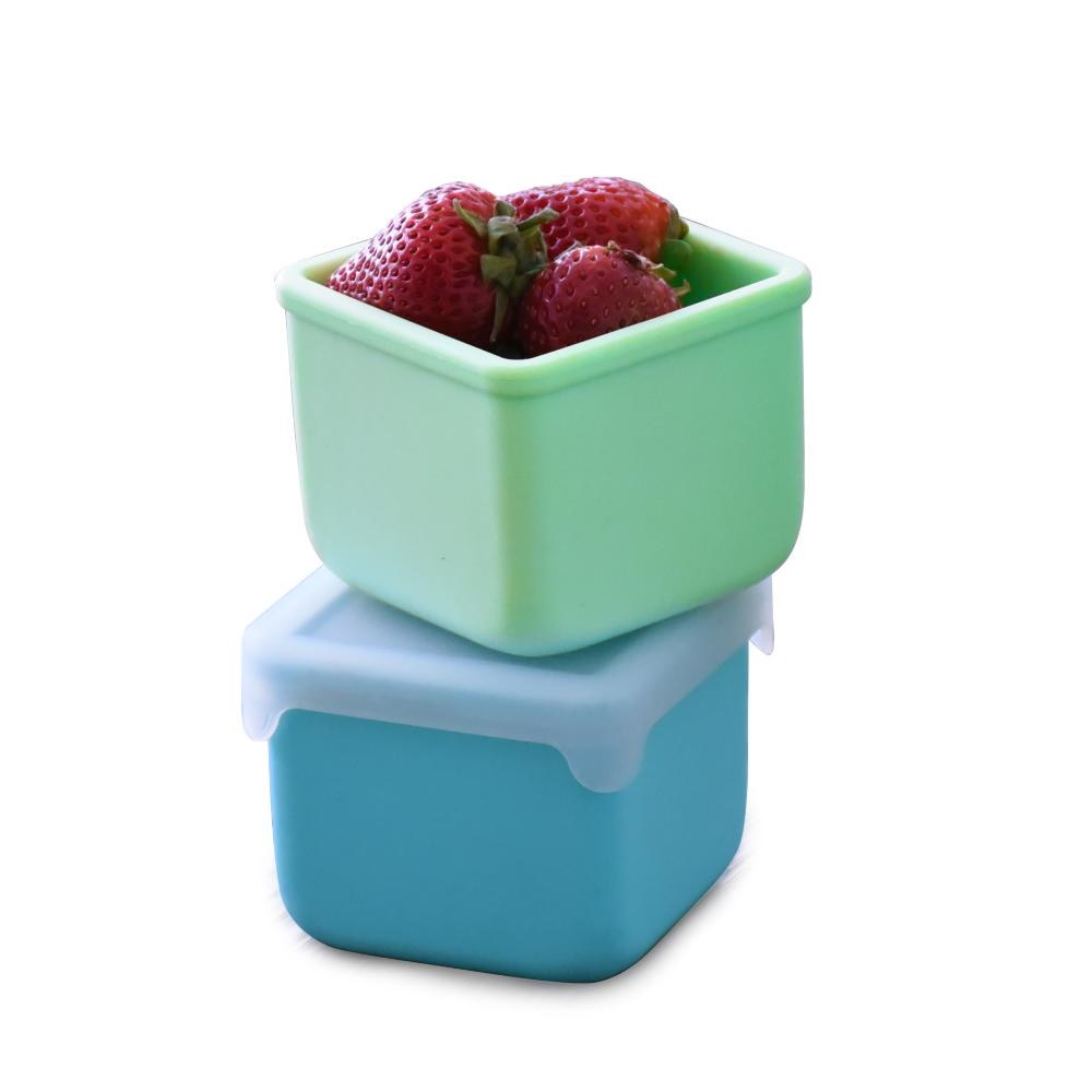 Melii Accessory Feeding Blue+Mint Melii Silicone Snack Container 2 Pack