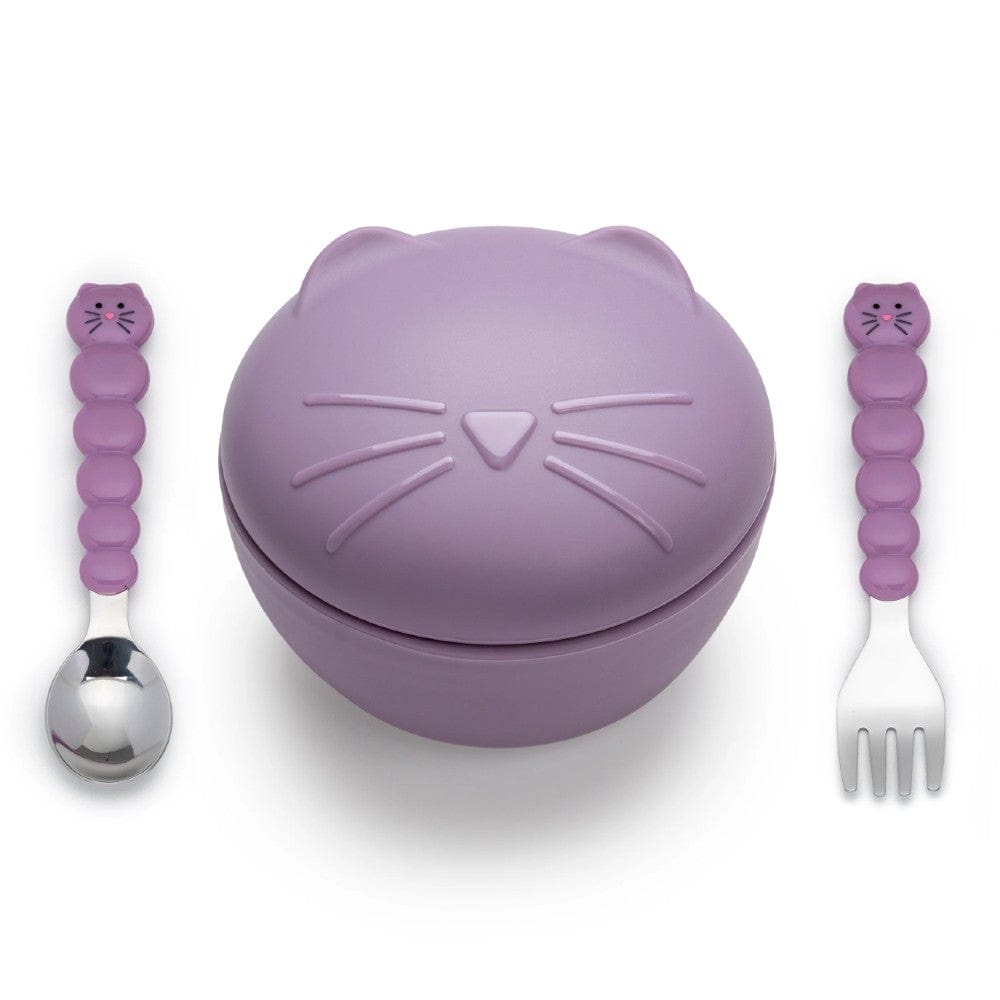 Melii Accessory Feeding Cat Melii Silicone Animal Bowl with Lid & Utensils