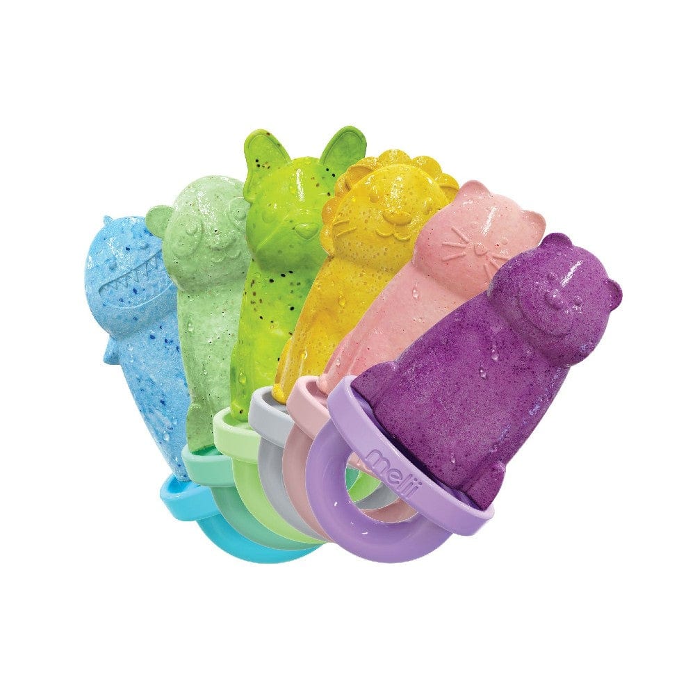 Melii Accessory Feeding Melii 6 Piece Animal Ice Pops with Tray