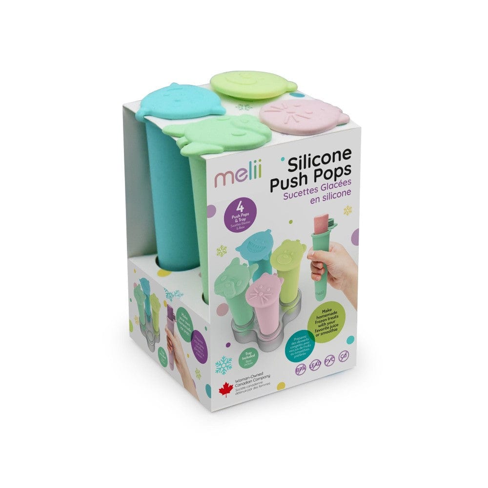 Melii Accessory Feeding Melii Silicone Push Pops - 4 Pack with Tray