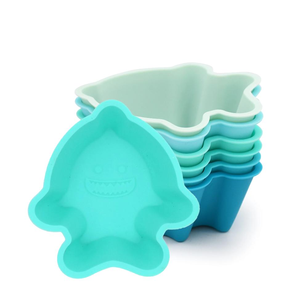 Melii Accessory Feeding Shark Silicone Food Cups 6pk