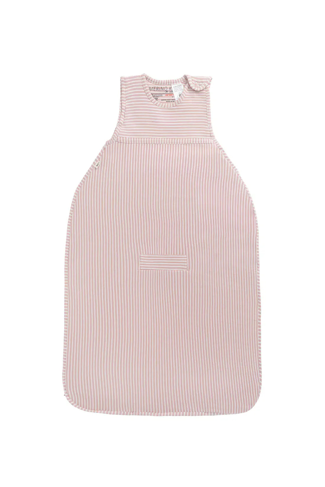 Merino Kids Linen Misty Rose Stripe / 3-24M Merino Kids Go Go Bag - All Seasons