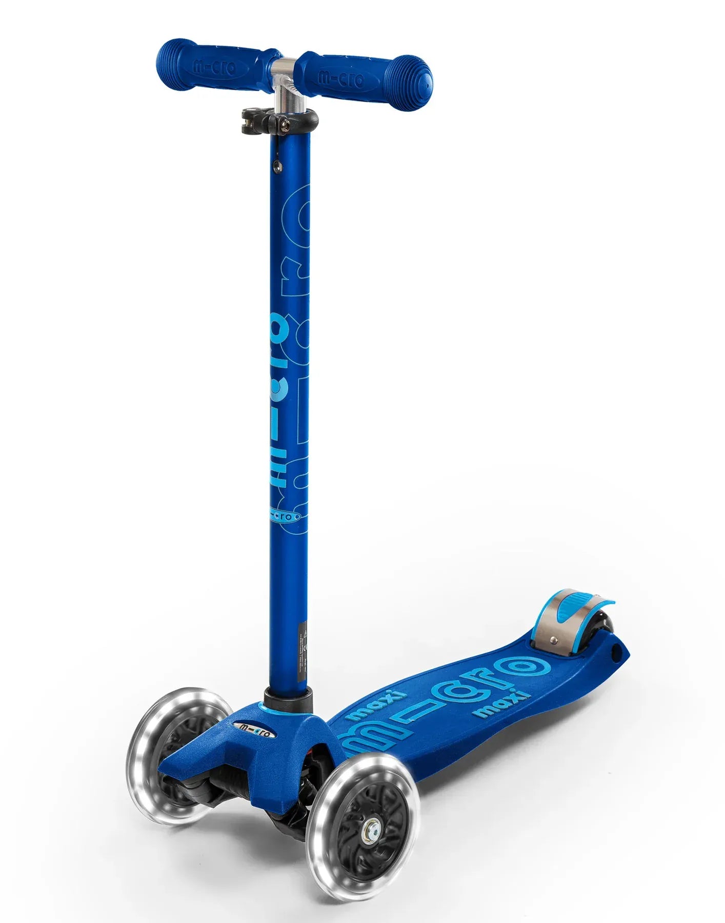 Micro Toys Navy Blue Micro Maxi Micro Deluxe LED Kids Scooter