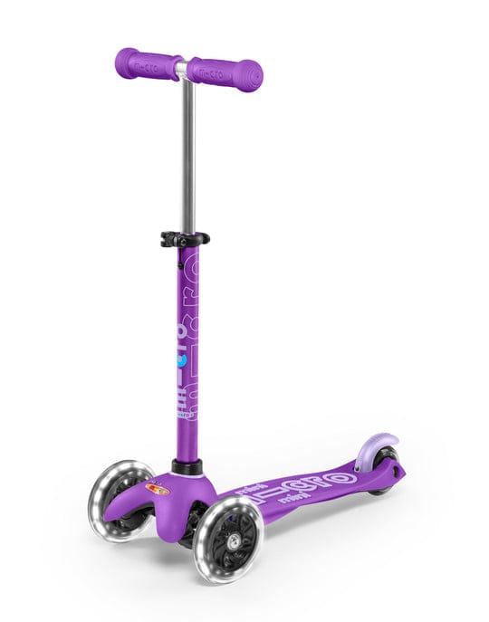 Micro Toys Purple Mini Micro Deluxe LED 3 Wheel Scooter