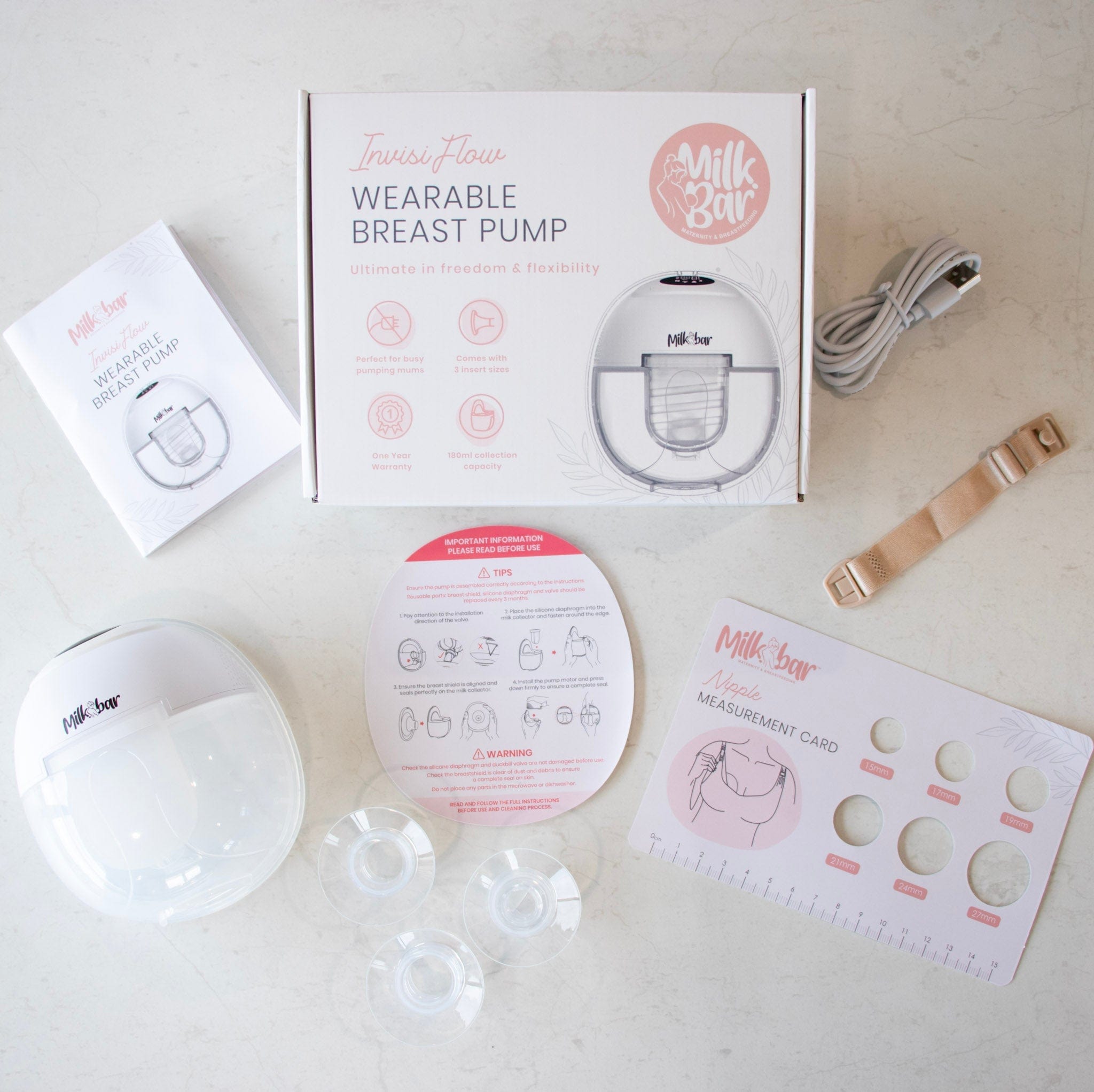 Milkbar New Zealand Baby Feeding Milkbar Invisi Flow Wearable Breast Pump