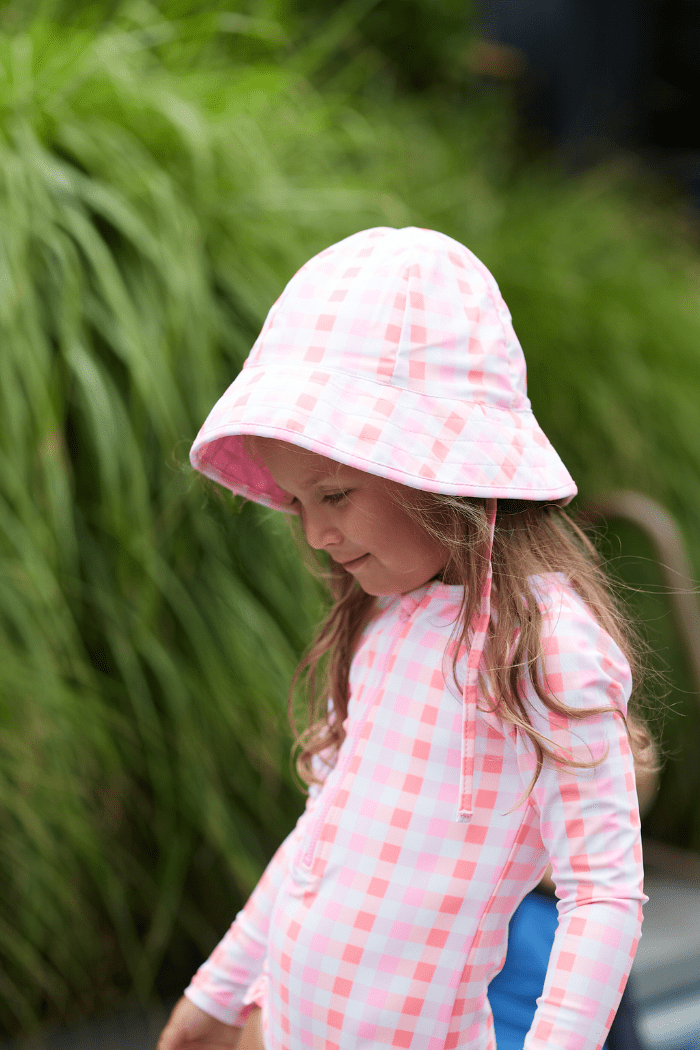 Milky Accessories Hats Neon Gingham Swim Hat