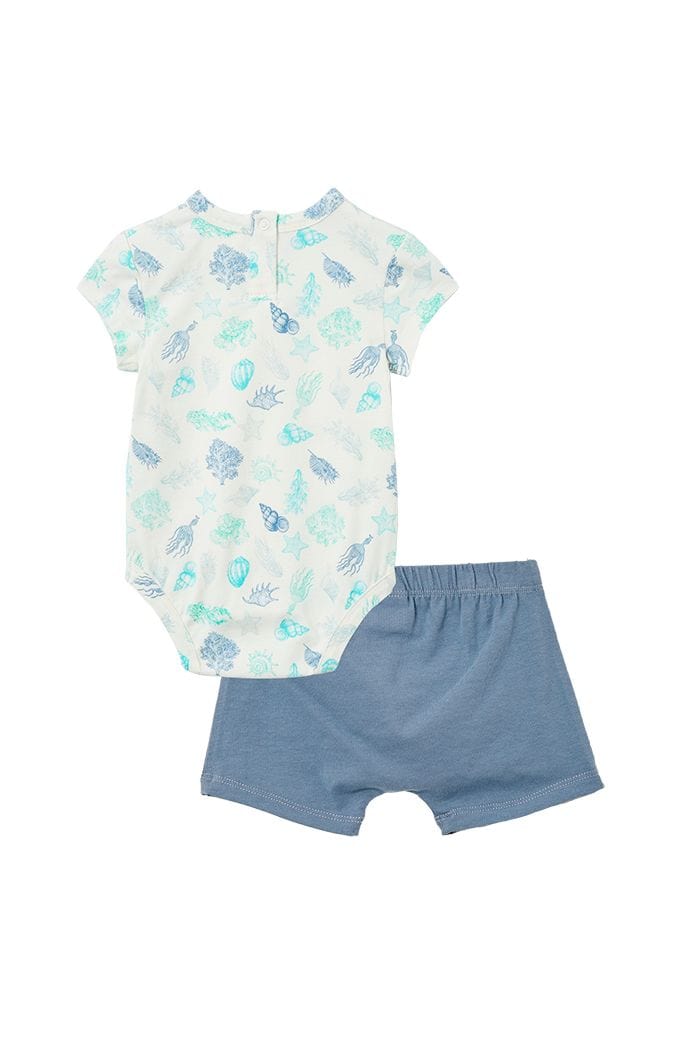 Milky Boys All In Ones Seashells Baby Set