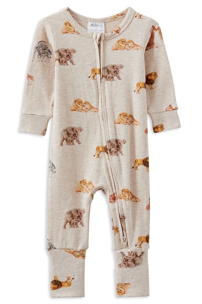 Milky Boys All In Ones Wildlife Zip Romper