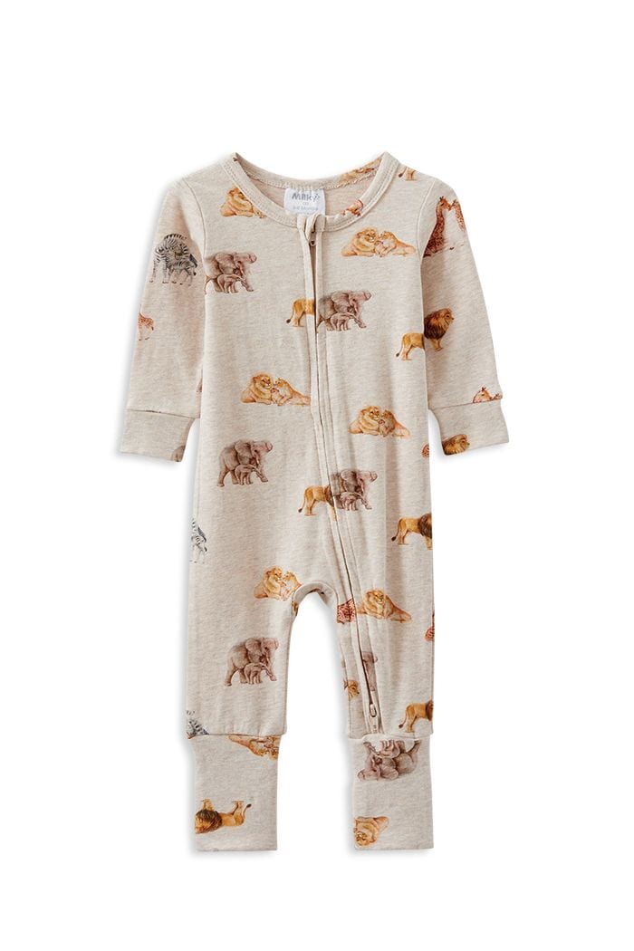 Milky Boys All In Ones Wildlife Zip Romper