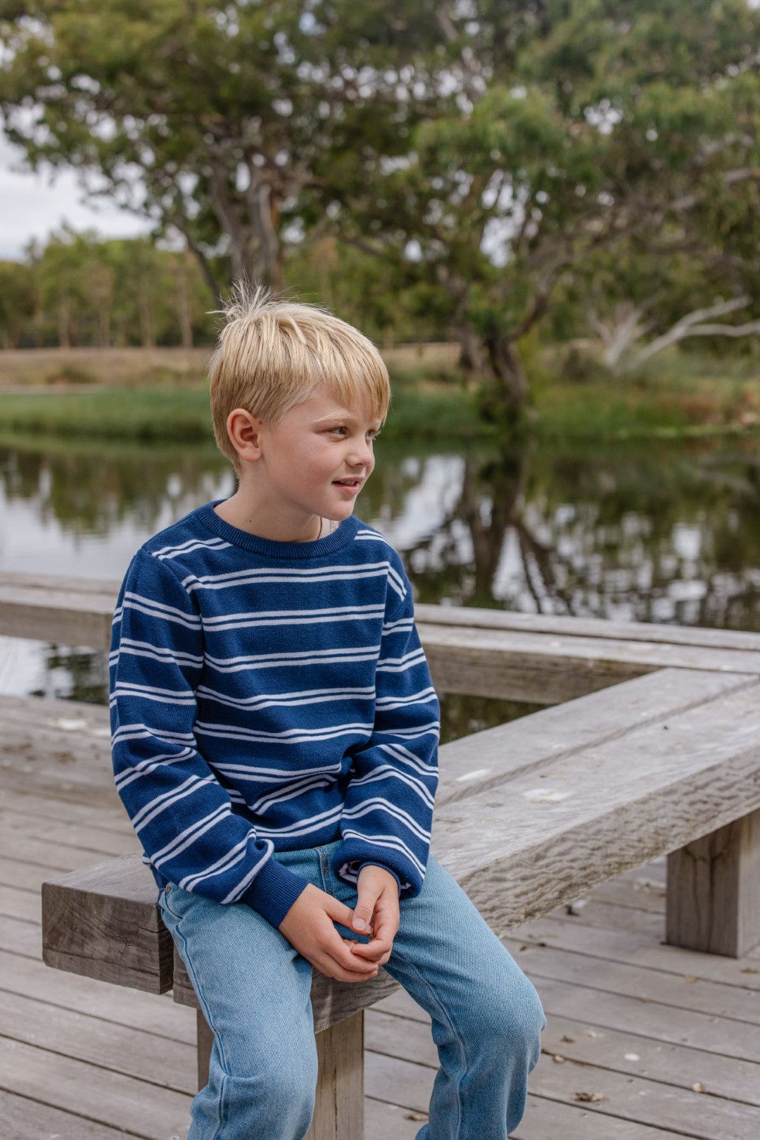 Milky Boys Jacket Stripe Knit Jumper