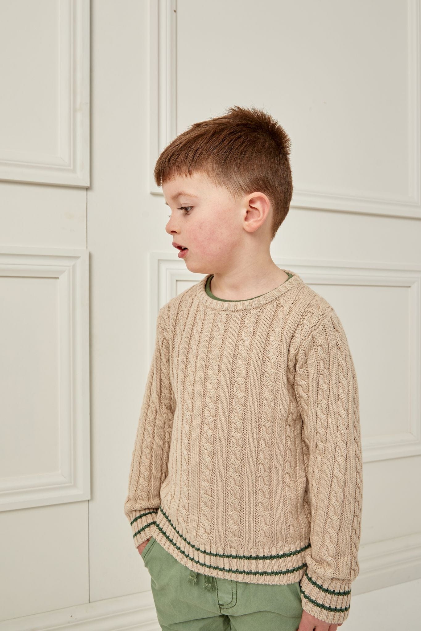 True Natural Cable Knit Jumper