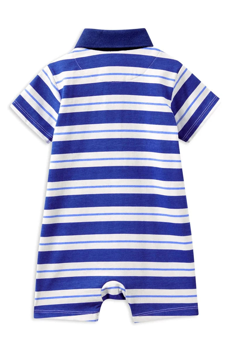 Milky Boys Onesie Blue Stripe Rugby Romper