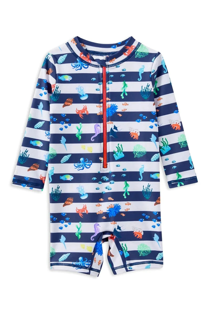 Milky Boys Swimwear 6-12M Marine Long Sleeve Swimsuit