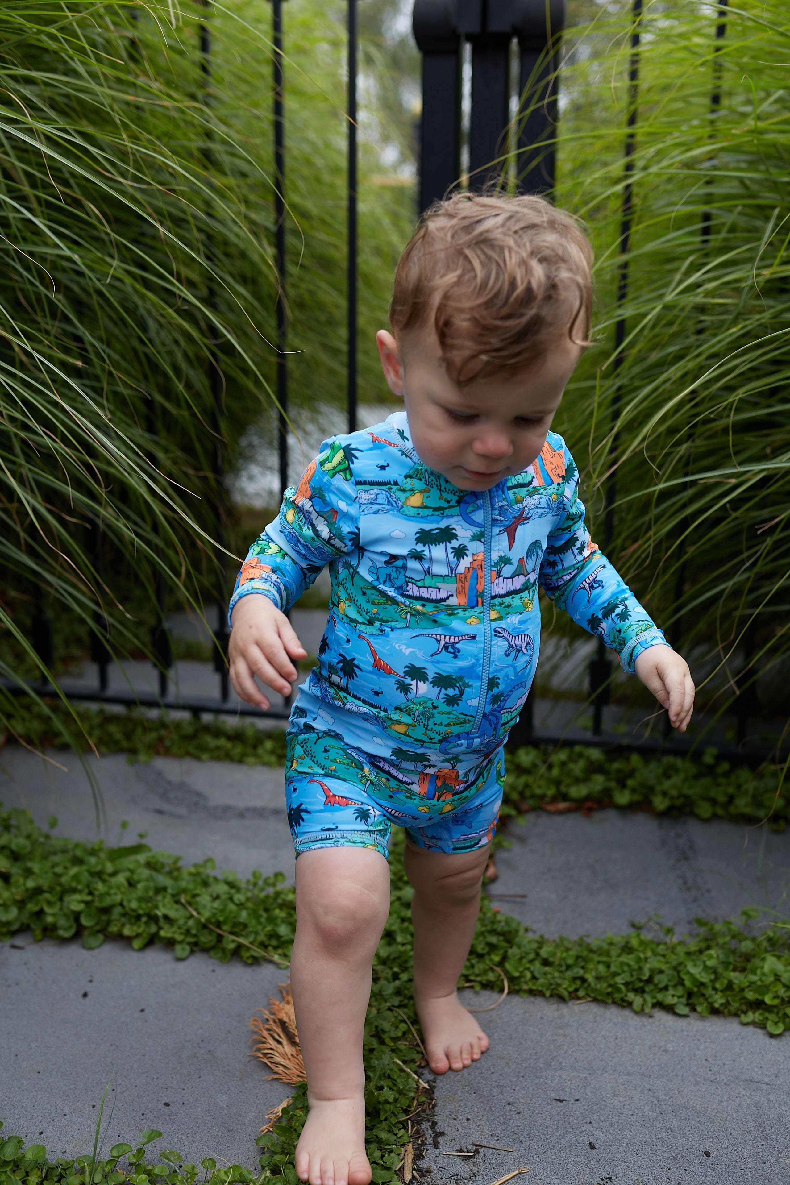 Boys long hot sale sleeve swimsuit