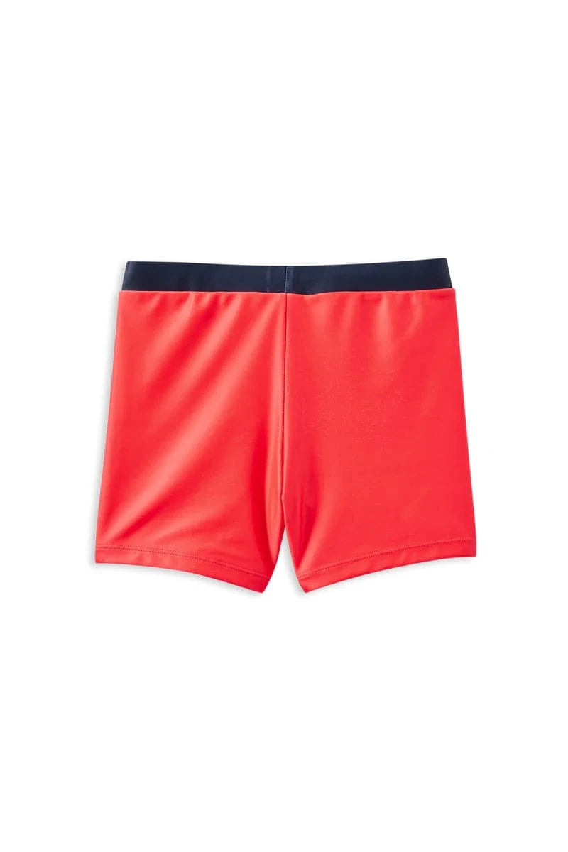 Milky Boys Swimwear Marine Rash Vest & Red Swim Short Set