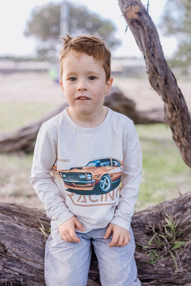 Milky Boys Tops 2Y Retro Racer Tee