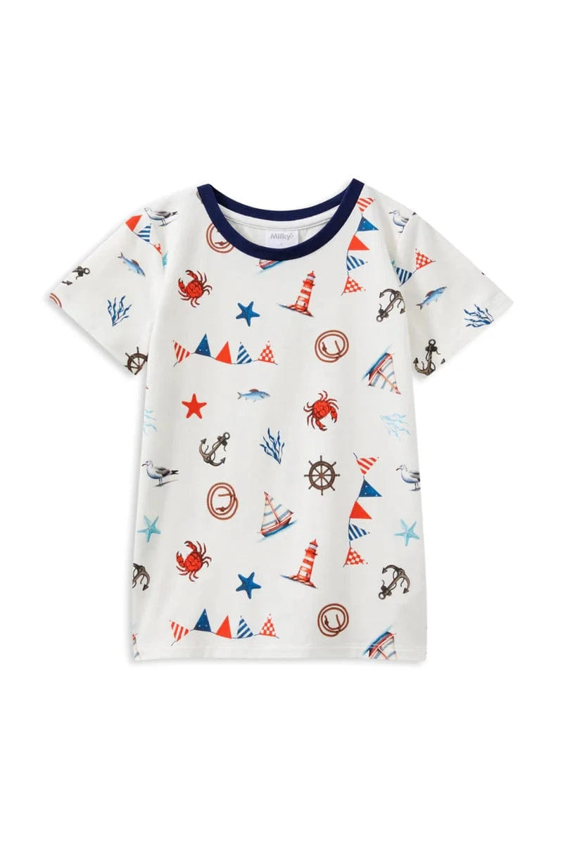Milky Boys Tops 2Y Seaside Tee