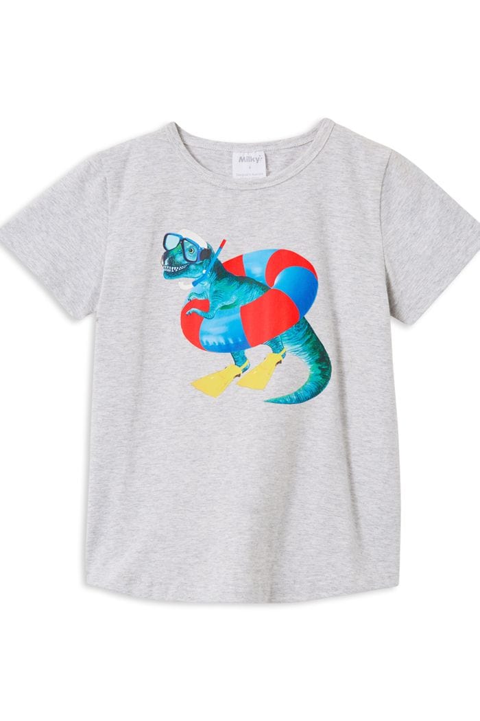 Milky Boys Tops Beach Dino Tee