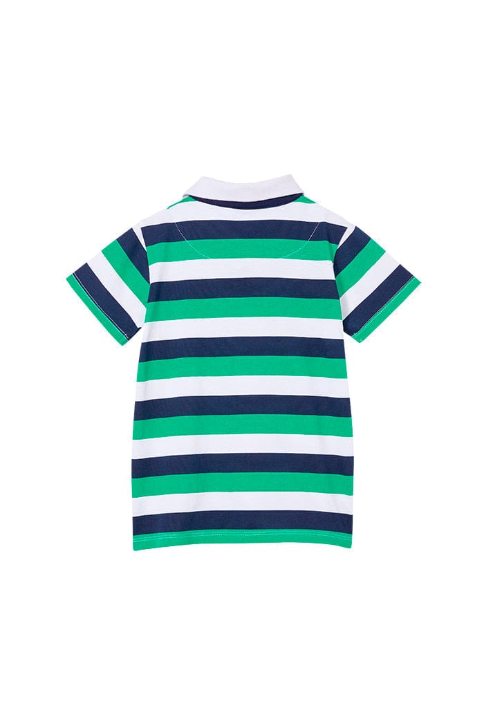 Milky Boys Tops Green Stripe Cotton Summer Rugby