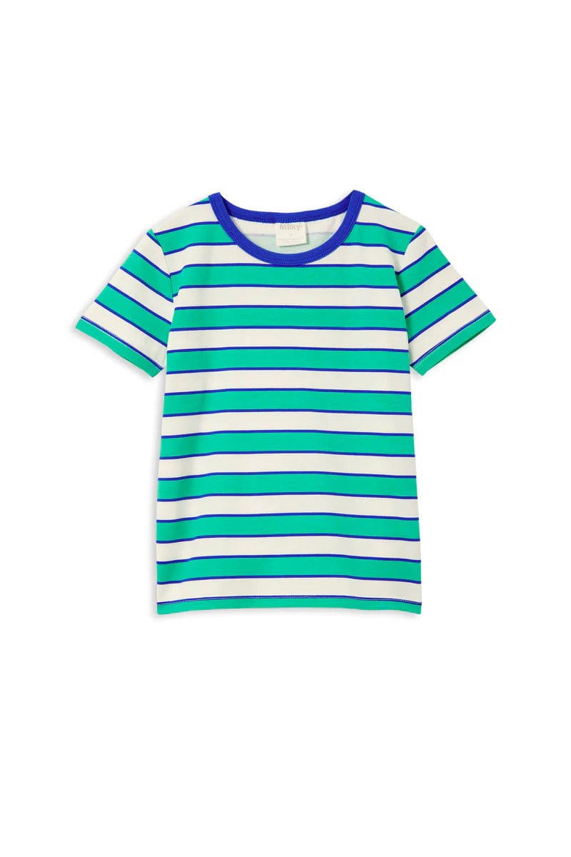 Milky Boys Tops Green Stripe Tee