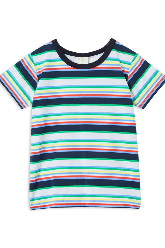 Milky Boys Tops Multi Stripe Tee