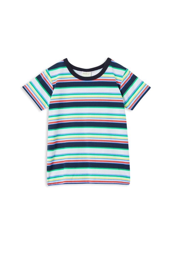 Milky Boys Tops Multi Stripe Tee