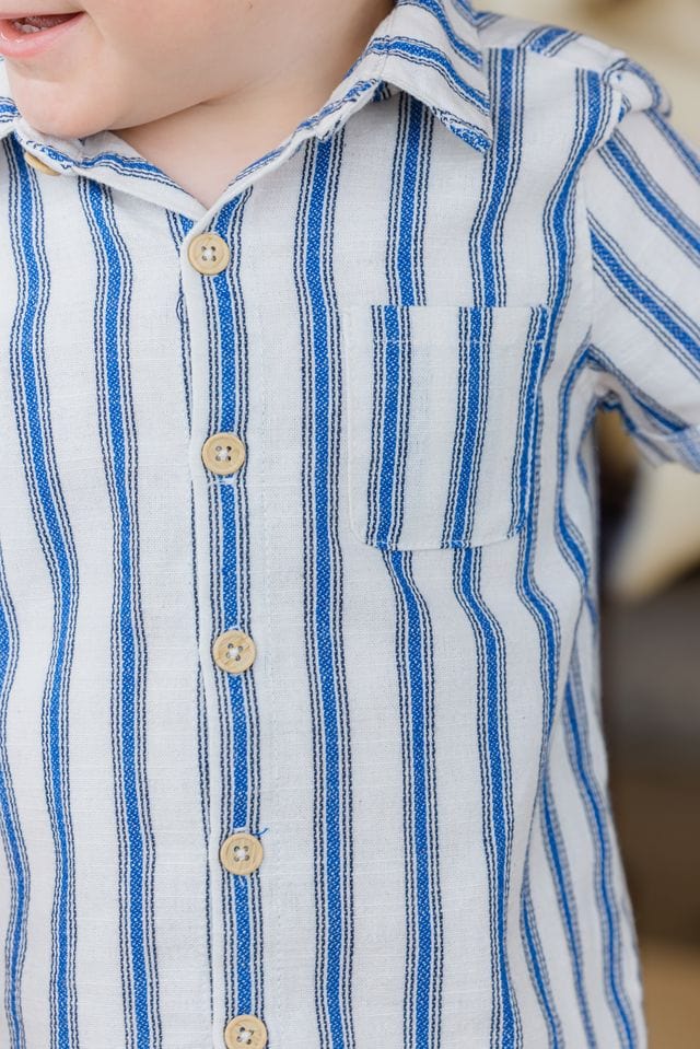 Milky Boys Tops Stripe Linen Shirt