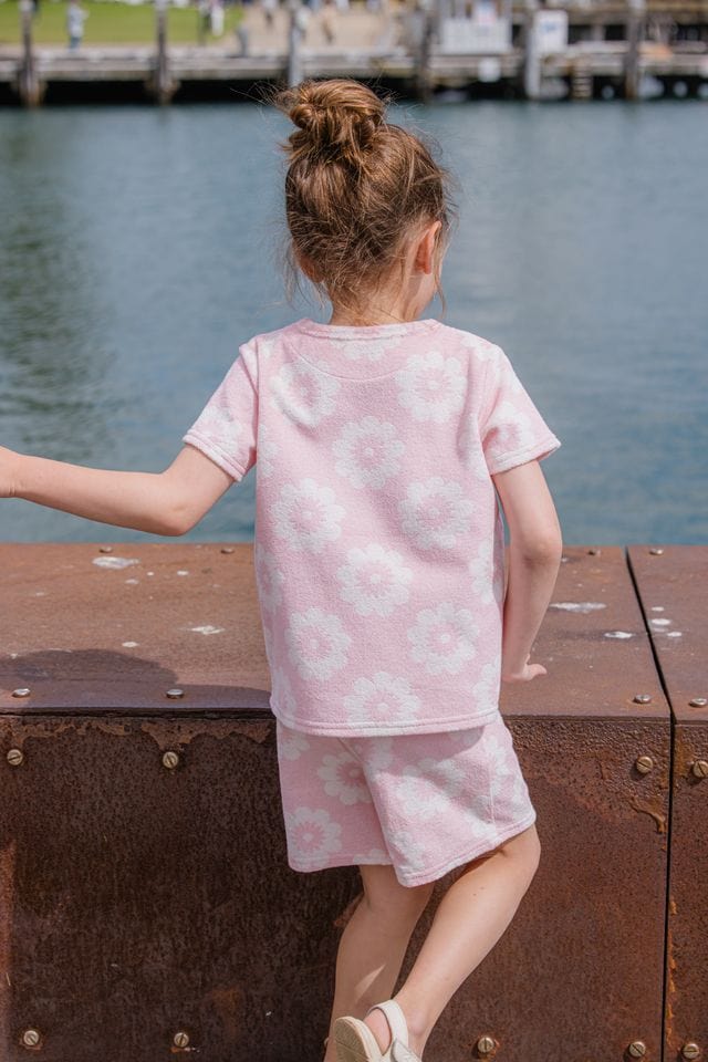 Milky Girls All In One Floral Terry Towelling Set
