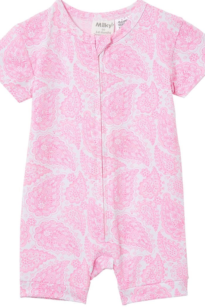 Milky Girls All In One Pink Paisley Romper