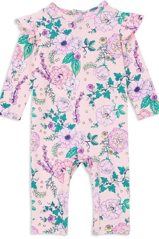 Milky Girls All In One Whimsical Frill Footless Romper