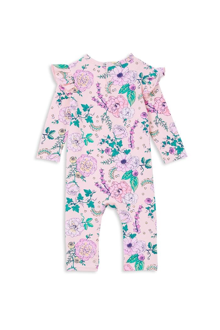 Milky Girls All In One Whimsical Frill Footless Romper