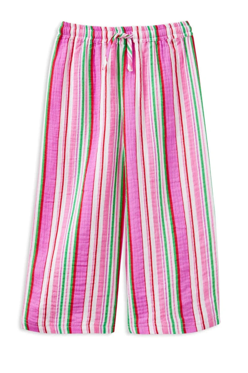 Milky Girls Bottoms 2Y Crinkle Stripe Pant
