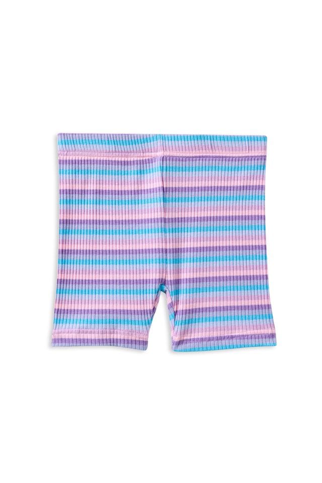 Milky Girls Bottoms 2Y Lilac Stripe Rib Bike Short