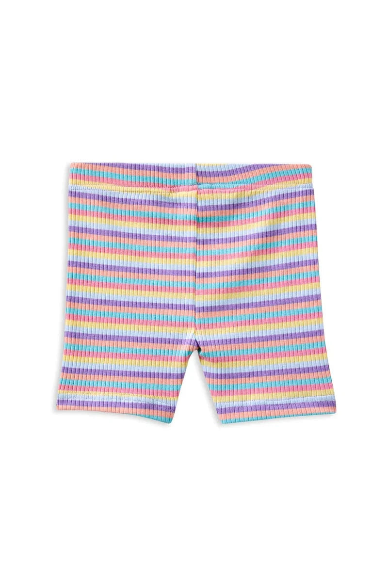 Milky Girls Bottoms 2Y Multi Stripe Bike Short