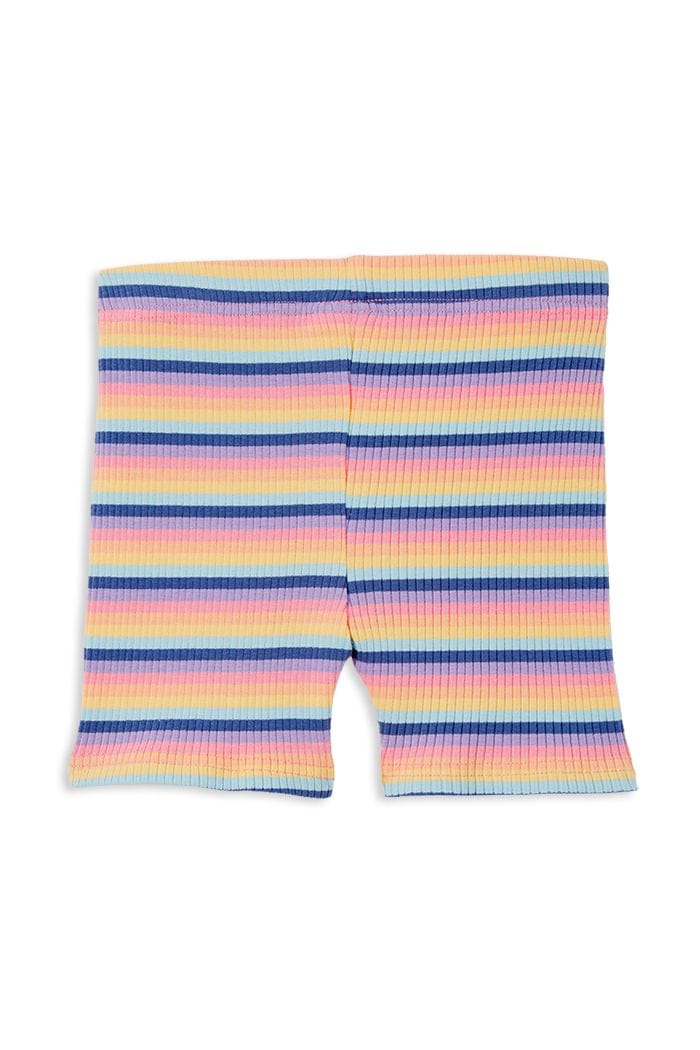 Milky Girls Bottoms Multi Stripe Rib Bike Short