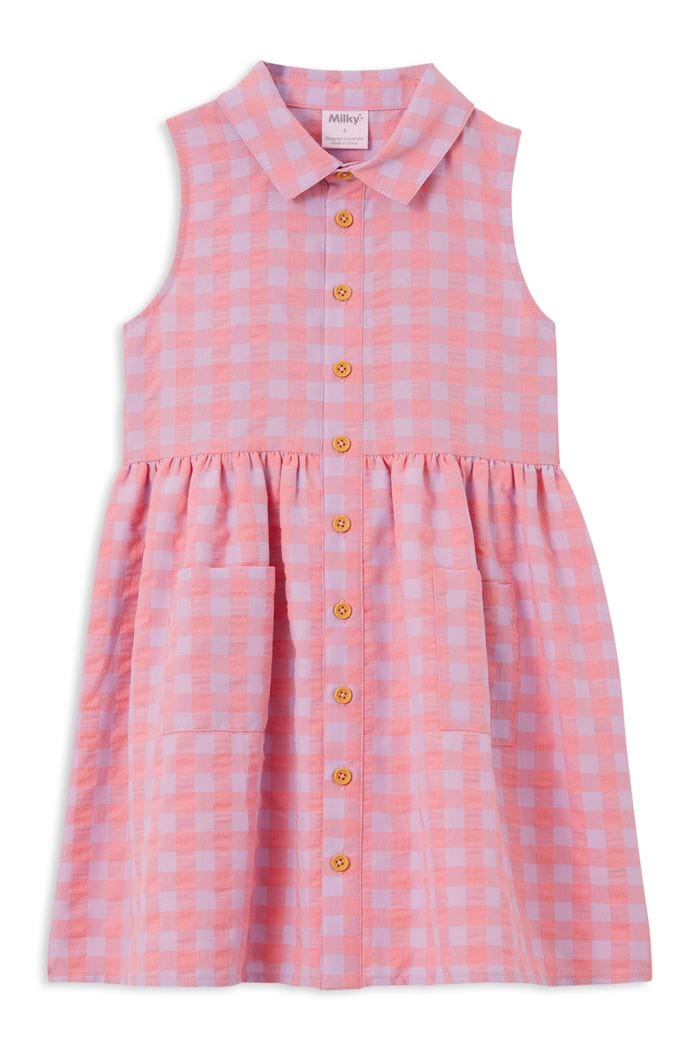 Milky Girls Dress 2Y Check Dress