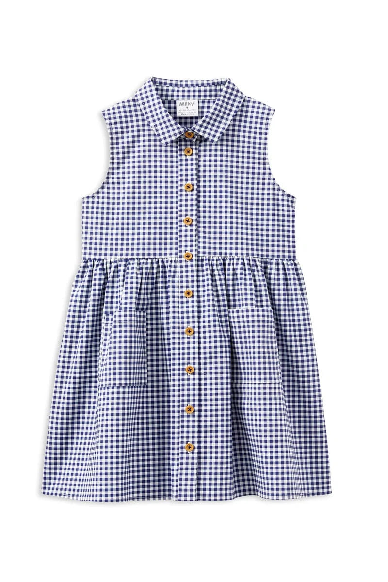 Milky Girls Dress 2Y Gingham Dress