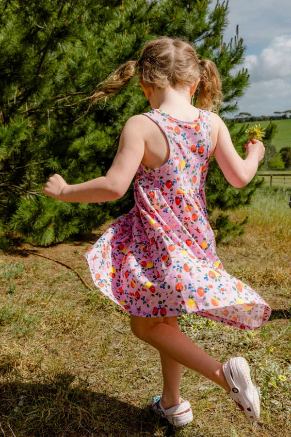 Milky Girls Dress Berry Bright Dress