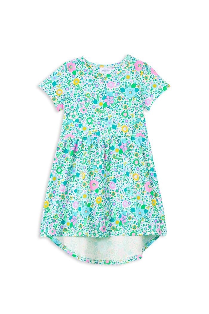 Milky Girls Dress Blossom Hi-Lo Dress