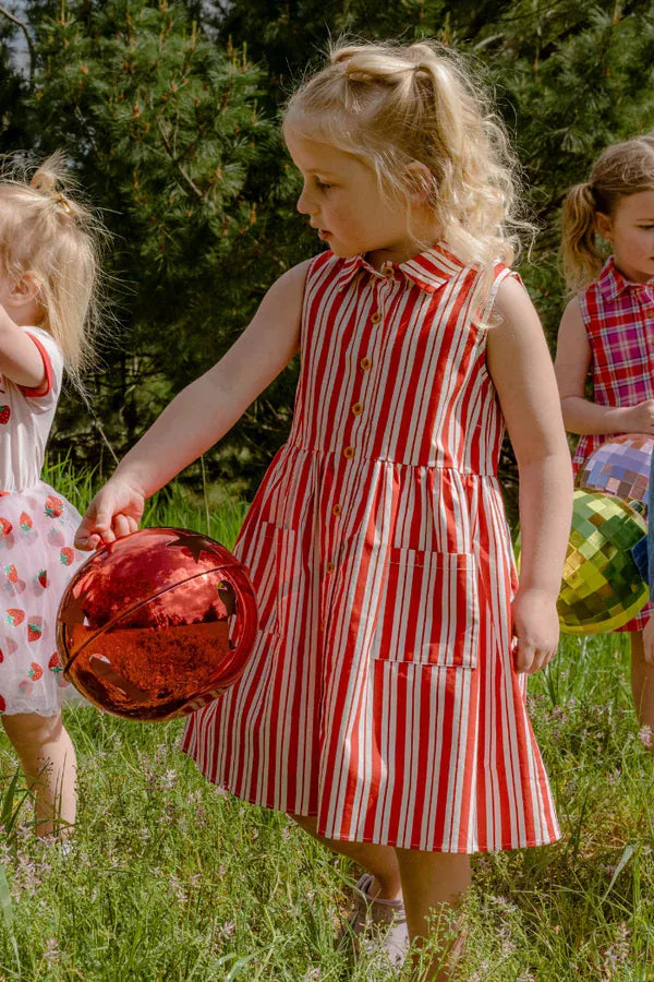 Milky Girls Dress Candy Cane Stripe Dress