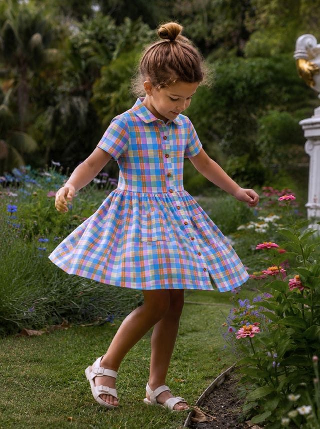 Milky Girls Dress Carnival Check Dress