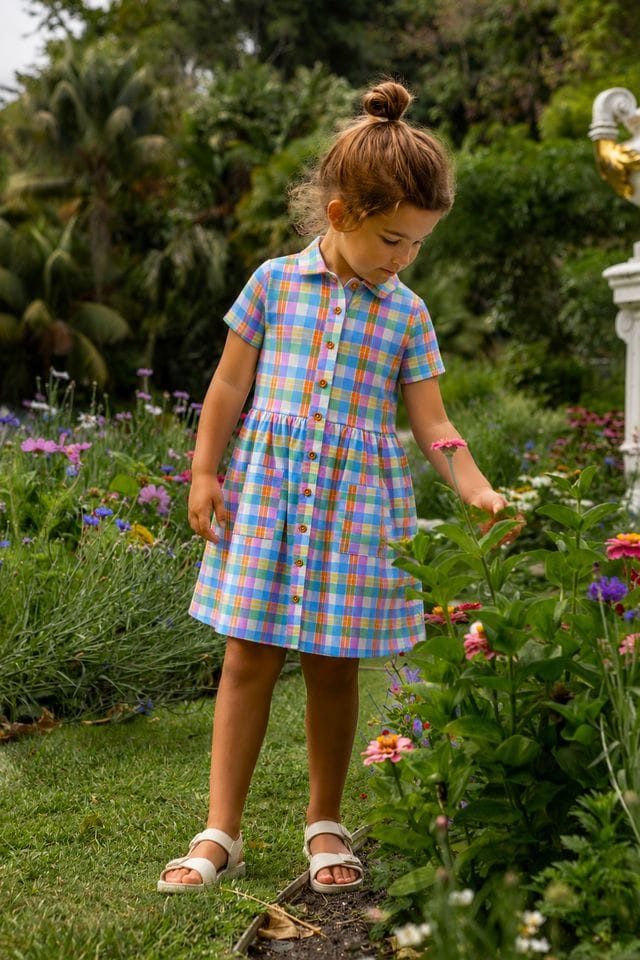 Milky Girls Dress Carnival Check Dress