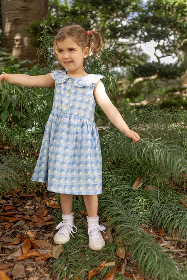 Milky Girls Dress Daisy Check Dress