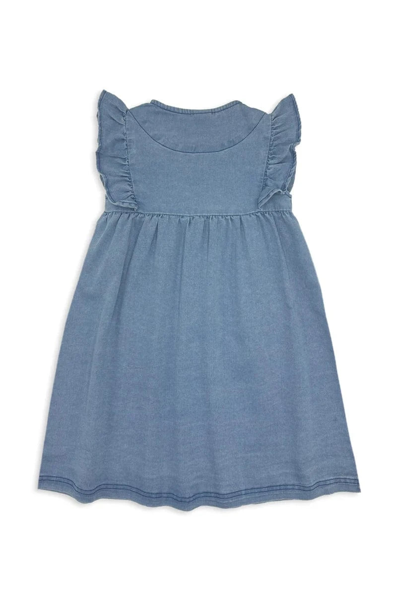 Milky Girls Dress Denim Frill Dress