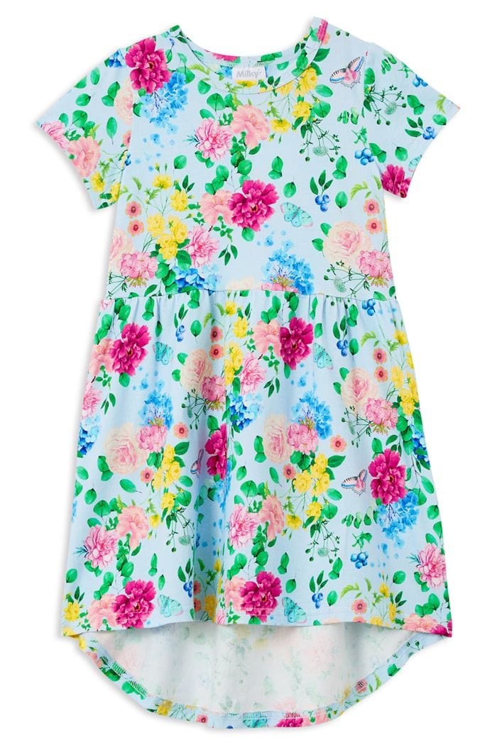 Milky Girls Dress Garden Party Hi-Lo Dress