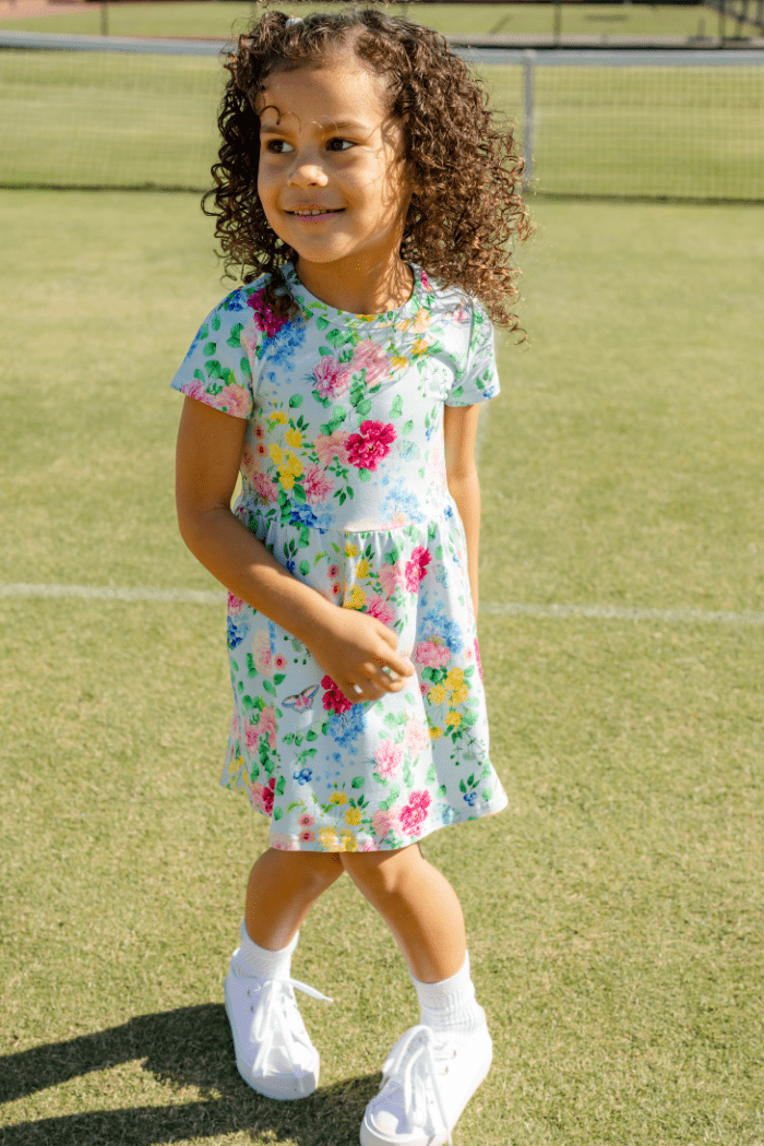 Milky Girls Dress Garden Party Hi-Lo Dress