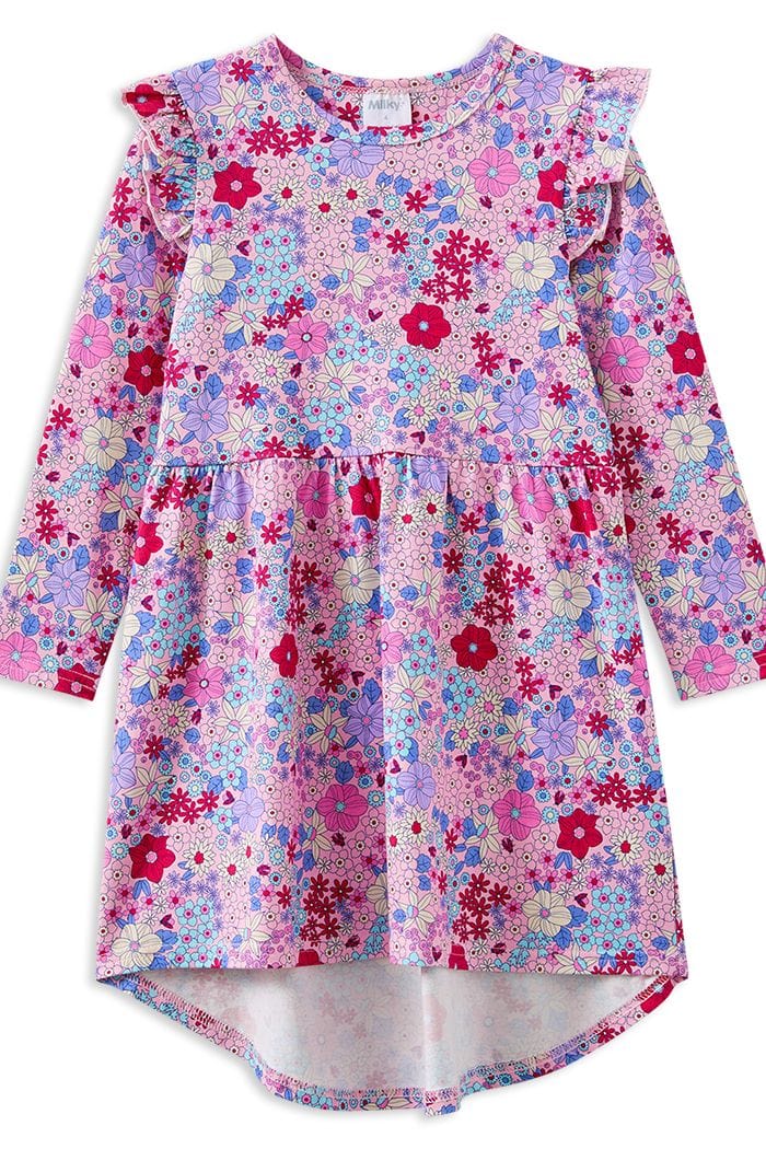 Milky Girls Dress Lilac Bloom Hi Lo Dress